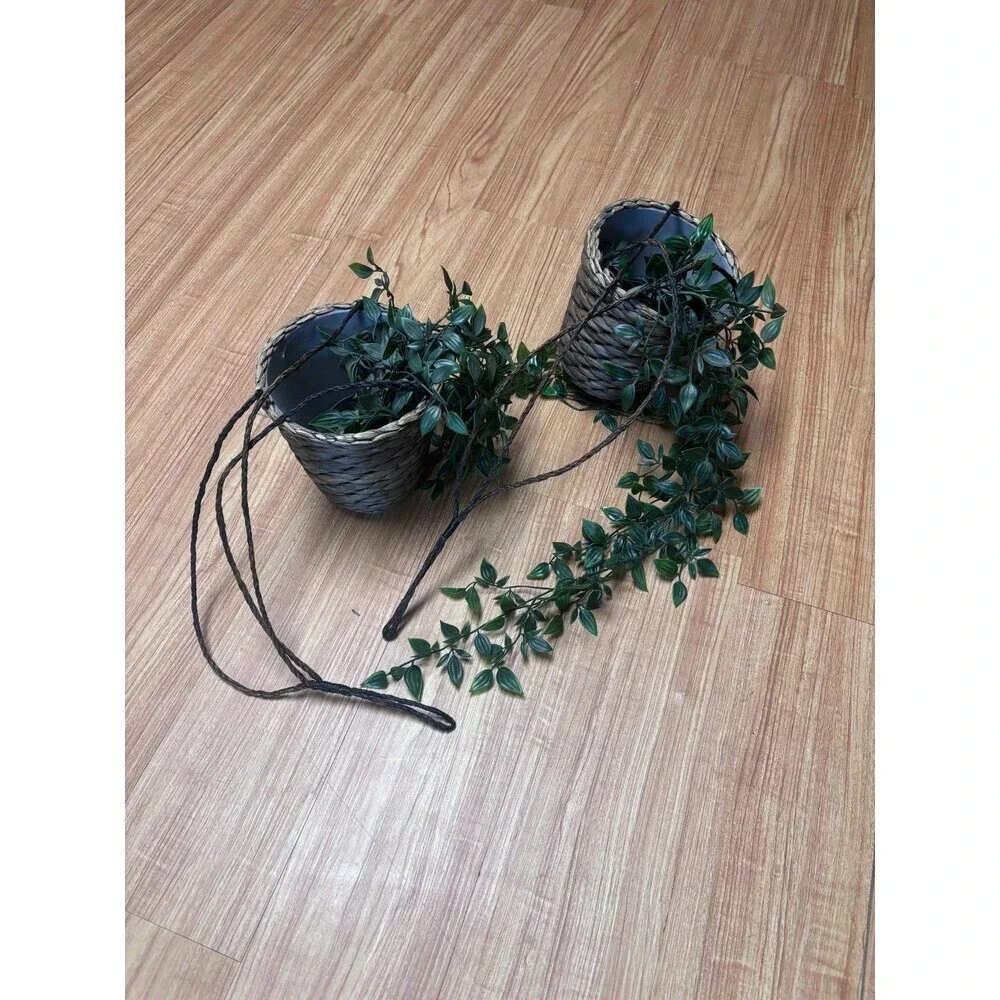 X2 IKEA FEJKA Artificial Hanging Potted Plant Indoor Outdoor